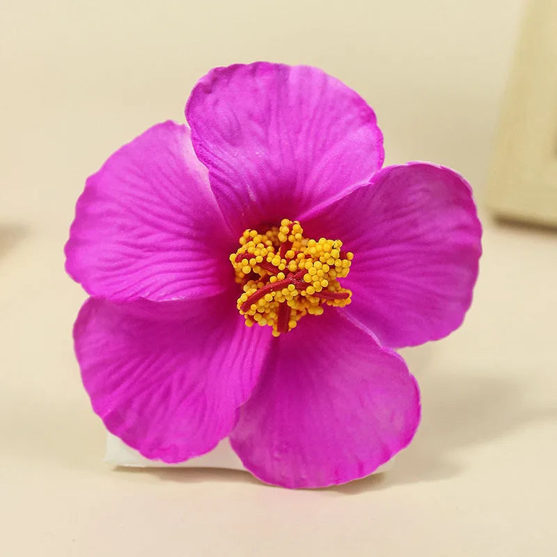 New 10cm Simulated Flower Hair Clip Headband Colorful Flower Swimsuit Tourist Beach Photography Hair Accessory for Beach Travel