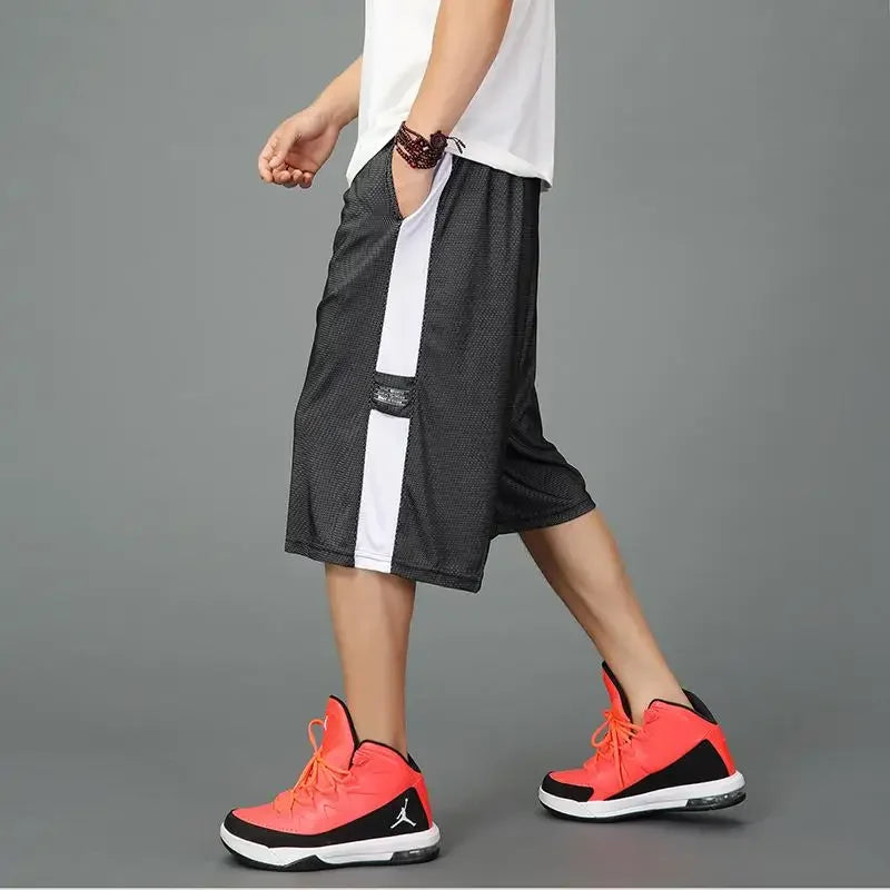 New Arrival Fashion Men Stretch Loose Running Shorts Summer Casual Elastic Waist Knee Length Print Plus Size XL 2XL 3XL 4XL