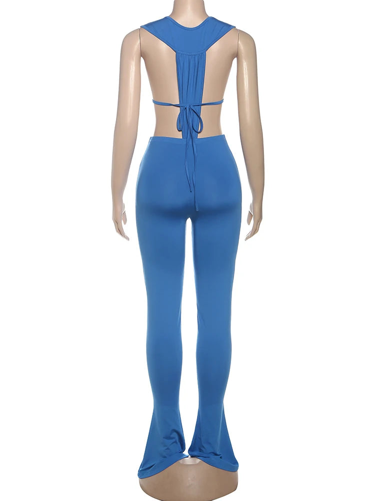 Weird Puss Sexy Hipster Women Tracksuit 2 Piece Set Deep V-Neck Sleeveless Bodysuit+Leggings Matching Hipster Streetwear Outfits