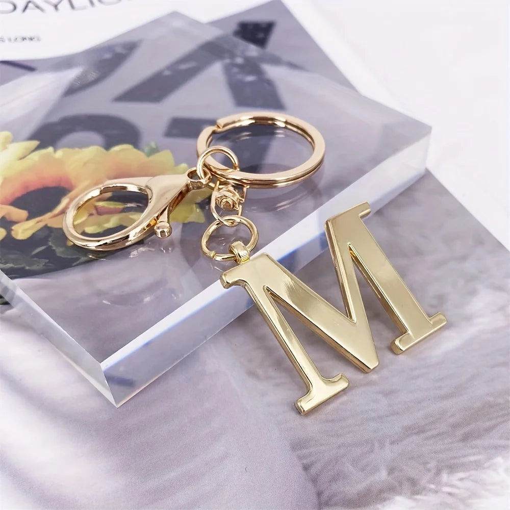 1pc English Letter Keychain Pendant Phone Pendant Key Ring Accessories Lovely Bag Charm for Girls Gift Car Pendant
