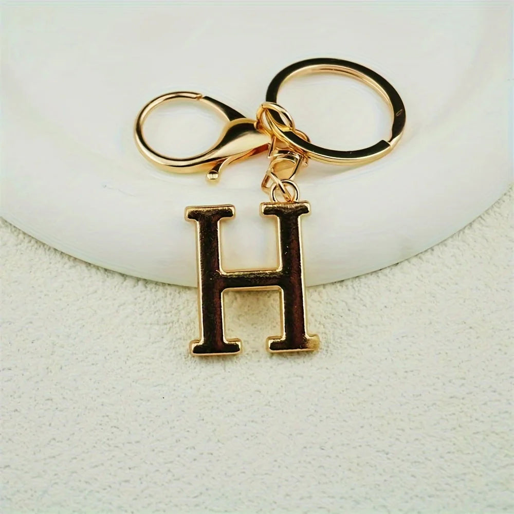 1pc English Letter Keychain Pendant Phone Pendant Key Ring Accessories Lovely Bag Charm for Girls Gift Car Pendant
