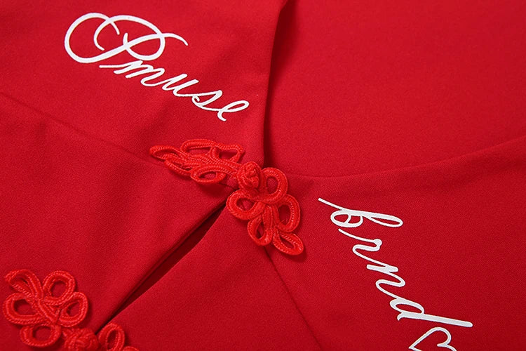 Weird Puss Sexy Letter Print T-Shirt Women Hollow Cheongsam Button V Neck Midnight Hottie Versatile Street Skinny Crop Tops