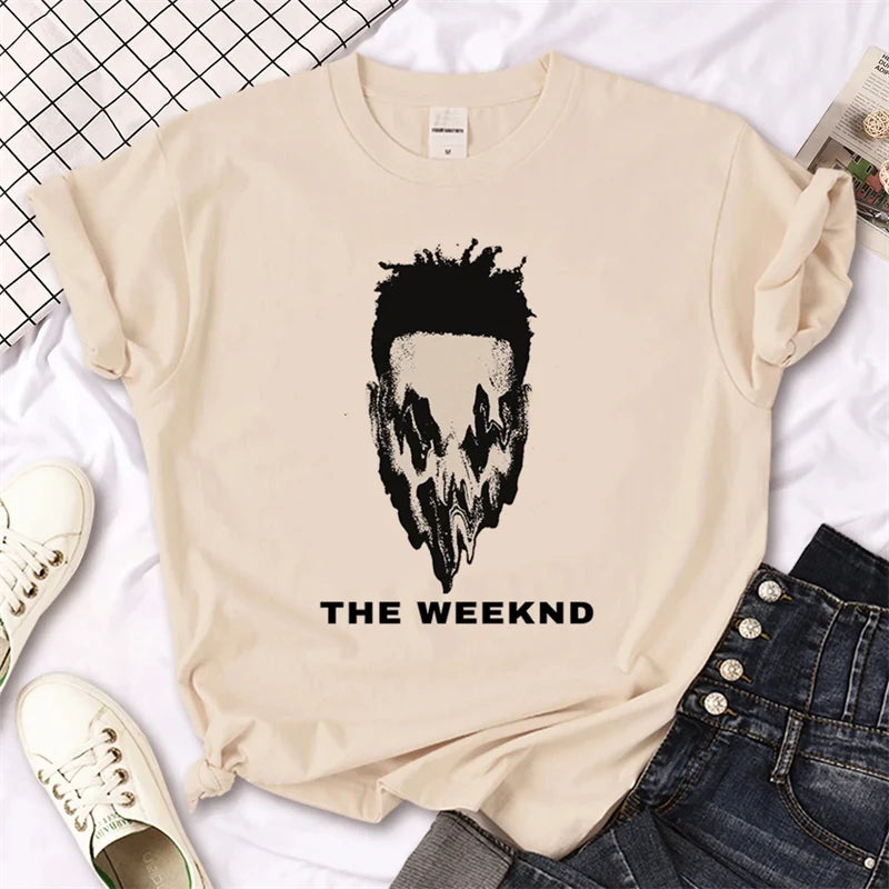 The Weekend Japanese Printed Women's T-shirt Japanese Harajuku Short Sleeved Top T-shirt Y2K Clothing