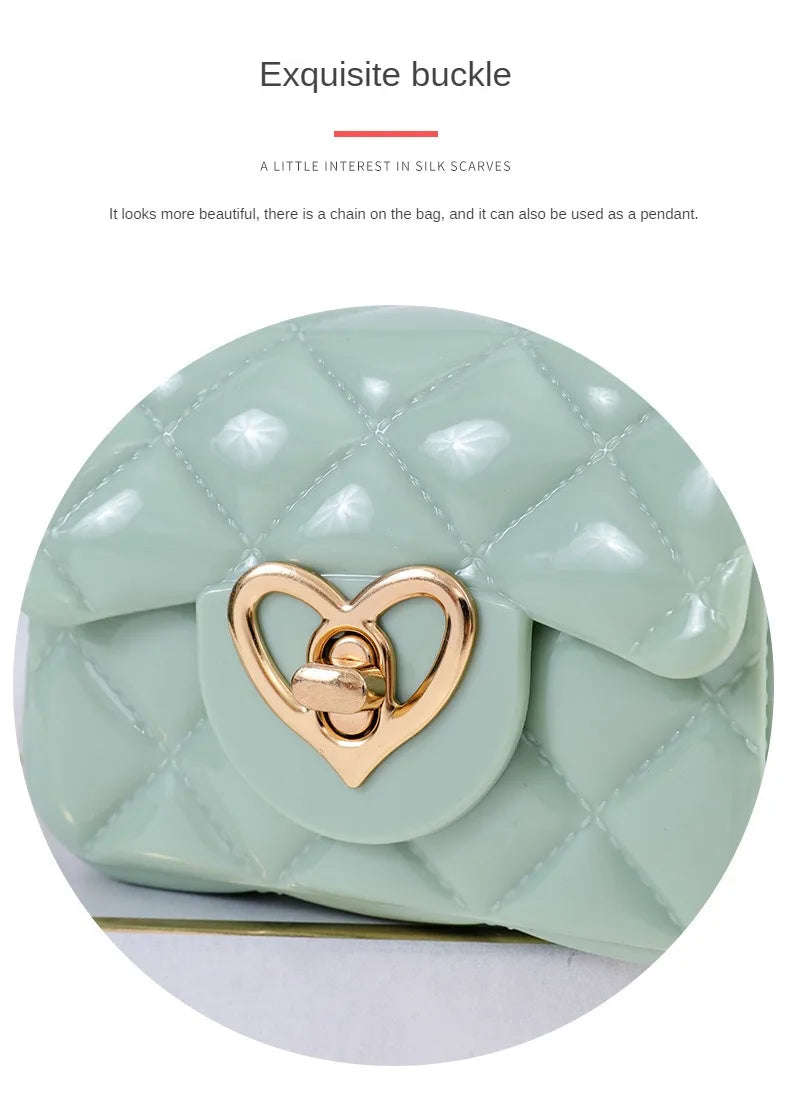 PU Mini Shoulder Bags New Heart Coin Wallets Handbags Women Girls