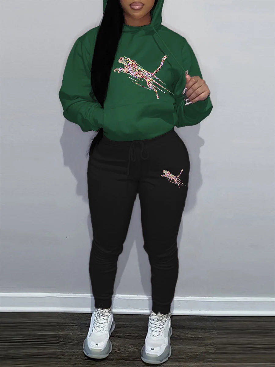 2025 New Ladies hoodies Track Suit Sportswear Sweatsuit Print Designer Sweatshirts sweatpants Hoodies Outfit Women pant Sets