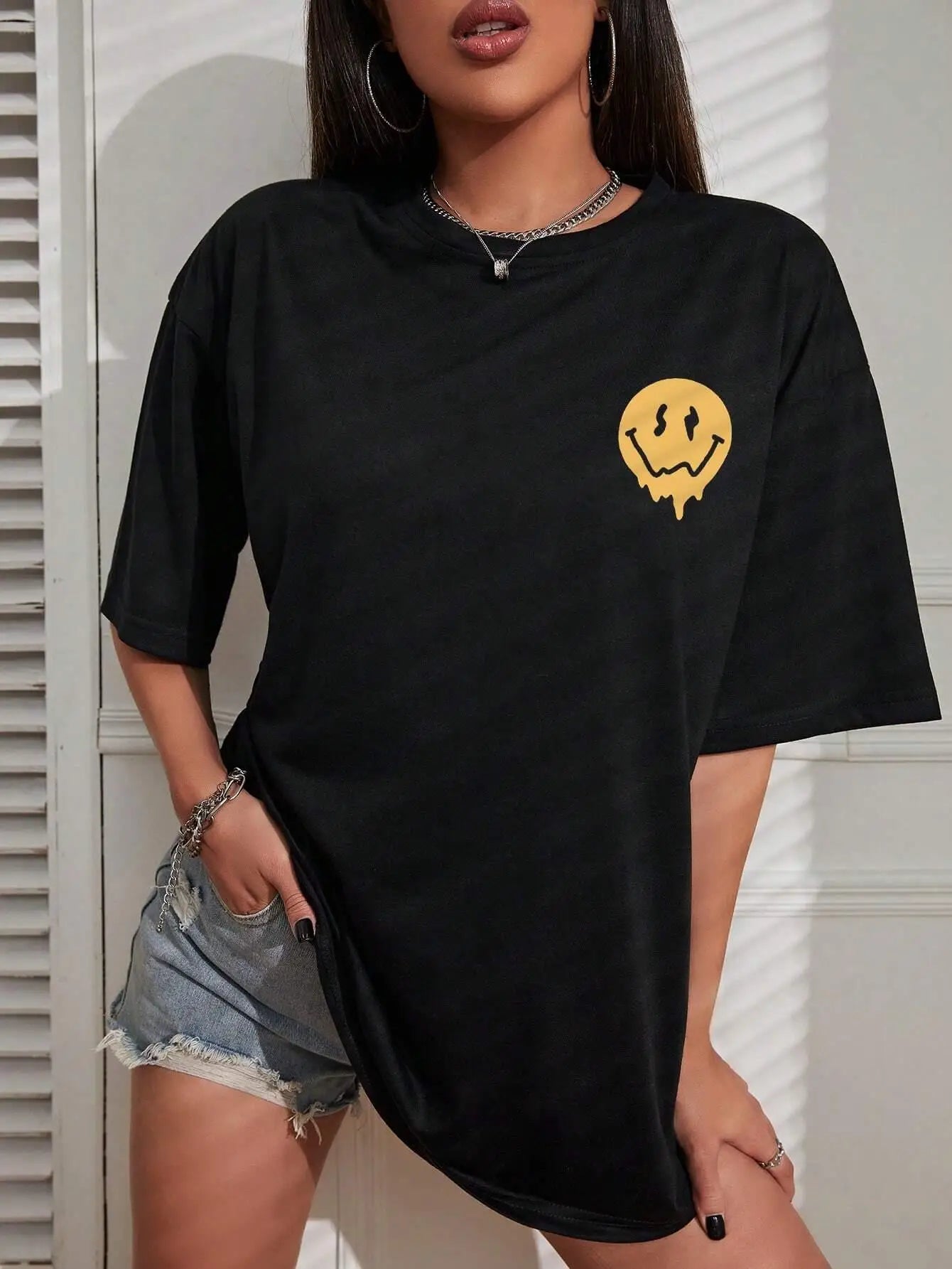 Do What Makes You Happy Funny Letter Graphic T Shirt Women Street Casual Tees Soft Short Sleeve Cotton Oversized Tee Clothes