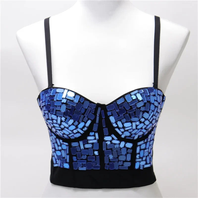 Bling Rhinestone Corset, Luxury Woman Clothes