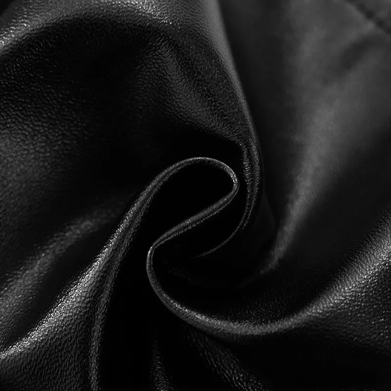 Nsauye Strapless Women Basic Casual Streetwear Night Club Fashion Summer Crop Tops PU Leather Mini Skinny Hollow Out Tank Tops