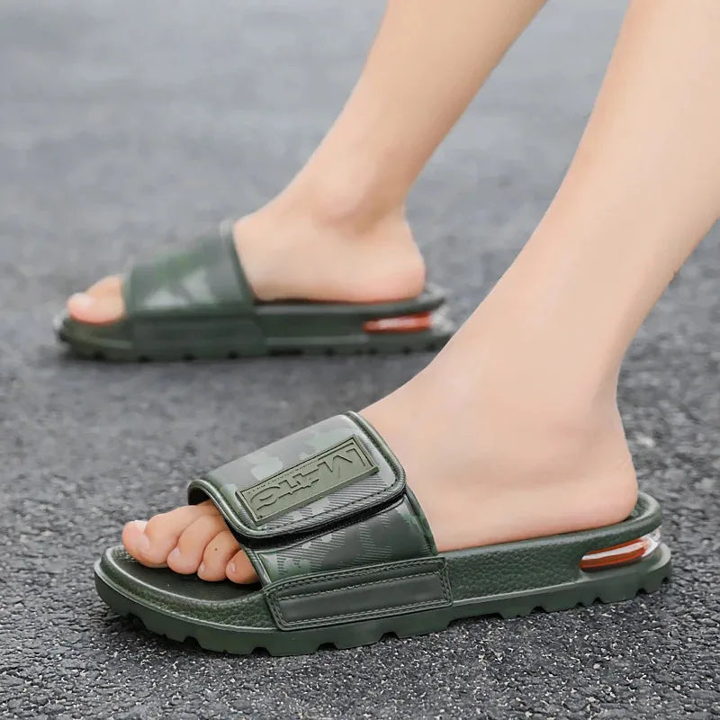 Air Cushion Thick Sole Beach Sandals — Men's Casual