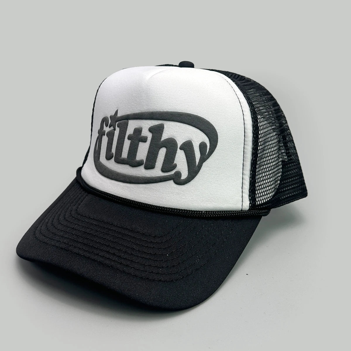Color Block Filthy Letters Baseball Hats New Unisex Sunshade Color Block Breathable Personal Versatile Mesh Fashion Trucker Caps
