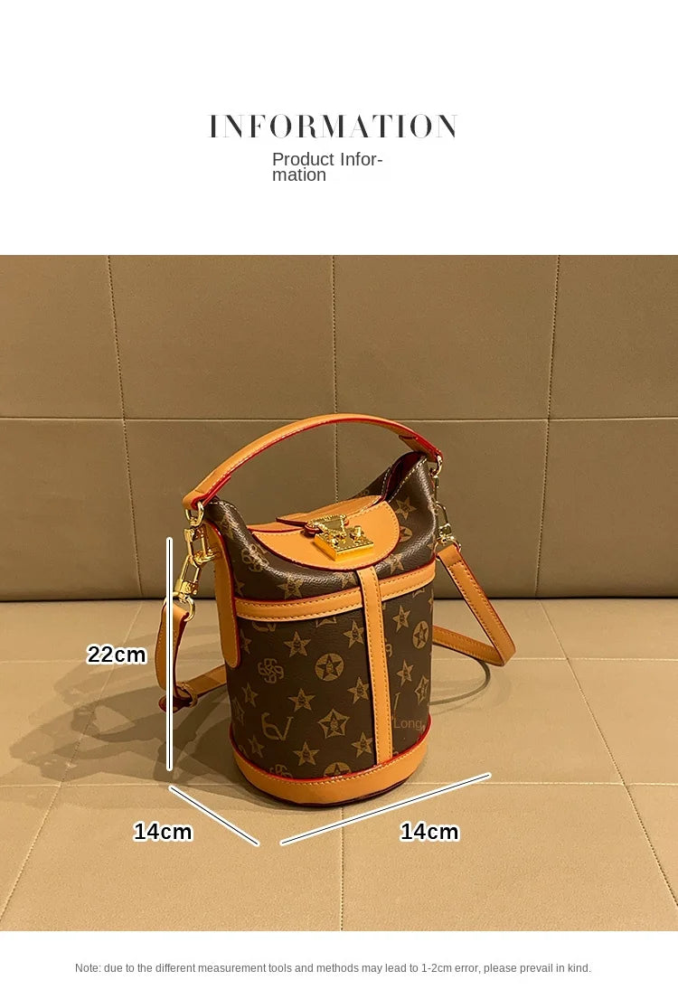 Light luxury brand women's bag bucket bag 2024 new high-end feeling autumn and winter fashion explosive handbag crossbody bag