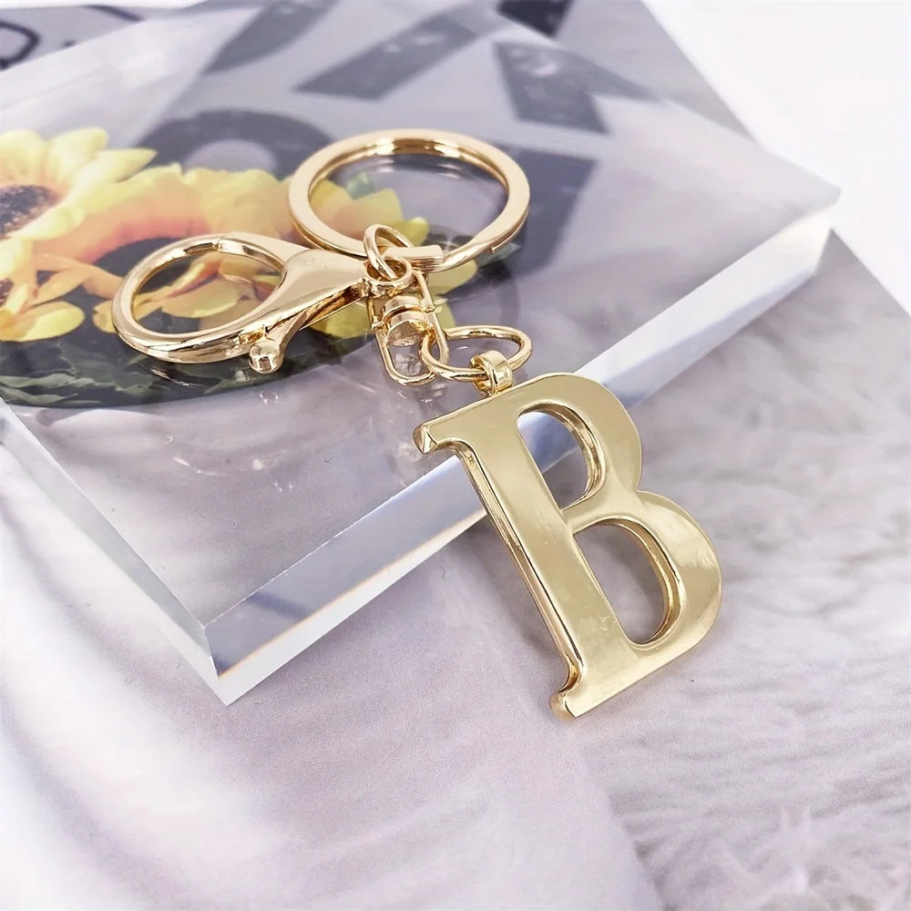 1pc English Letter Keychain Pendant Phone Pendant Key Ring Accessories Lovely Bag Charm for Girls Gift Car Pendant