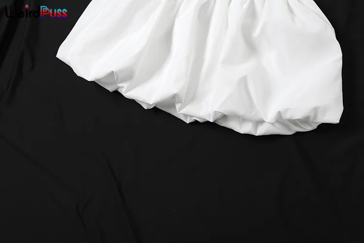 Weird Puss Ball Gown Skirts Women Y2K Hottie 2024 Summer Trend Midnight Waistband Miniskirts Birthday Streetwear Wild Bottoms