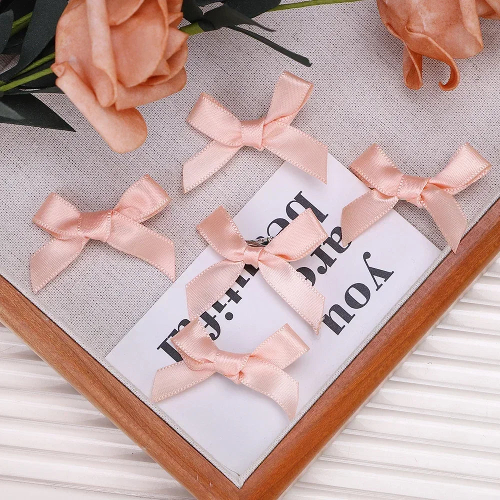5-24Pcs Y2k Girls Bows Mini Hair Clips Metal Hairpin Headwear Barrette Handmade Ribbon Bow Bangs Clip Fashion Hair Accessories