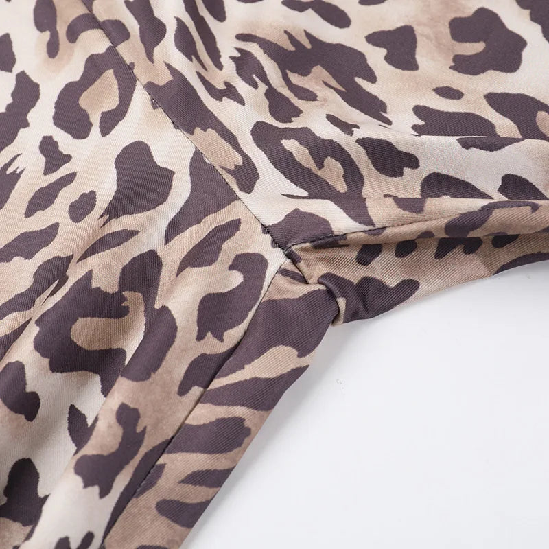 Weird Puss Leopard Print Cropped Pants Women 2025 Spring Summer Trend Wild Elastic Waist Buttoms Classic Skinny Basic Streetwear