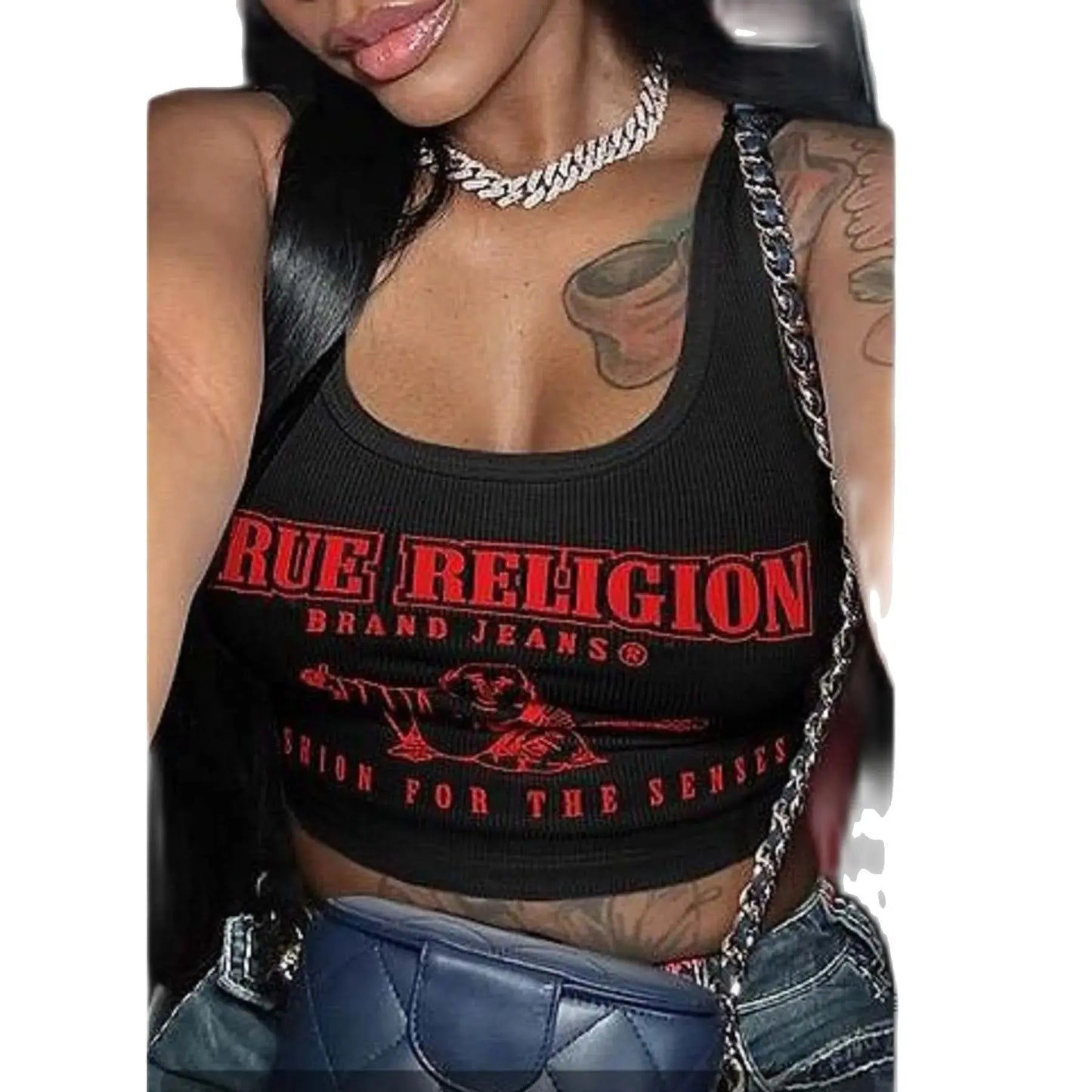 Sexy Graphic  Fashion Top Printed  Summer Clothes Women Y2K Cropped Tank Tops Tees