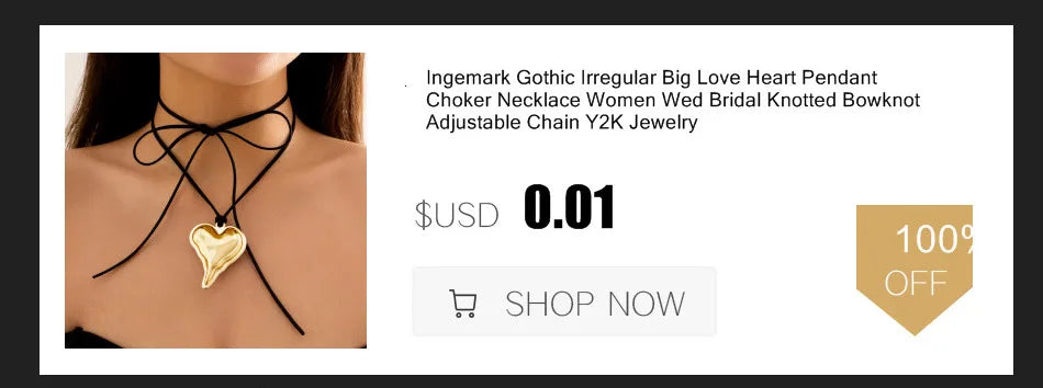 Creative Sweet Cool Love Heart Pendant Necklace for Women Wedding Goth Knotted Bowknot Adjustable Chain Y2K Jewelry Accessories