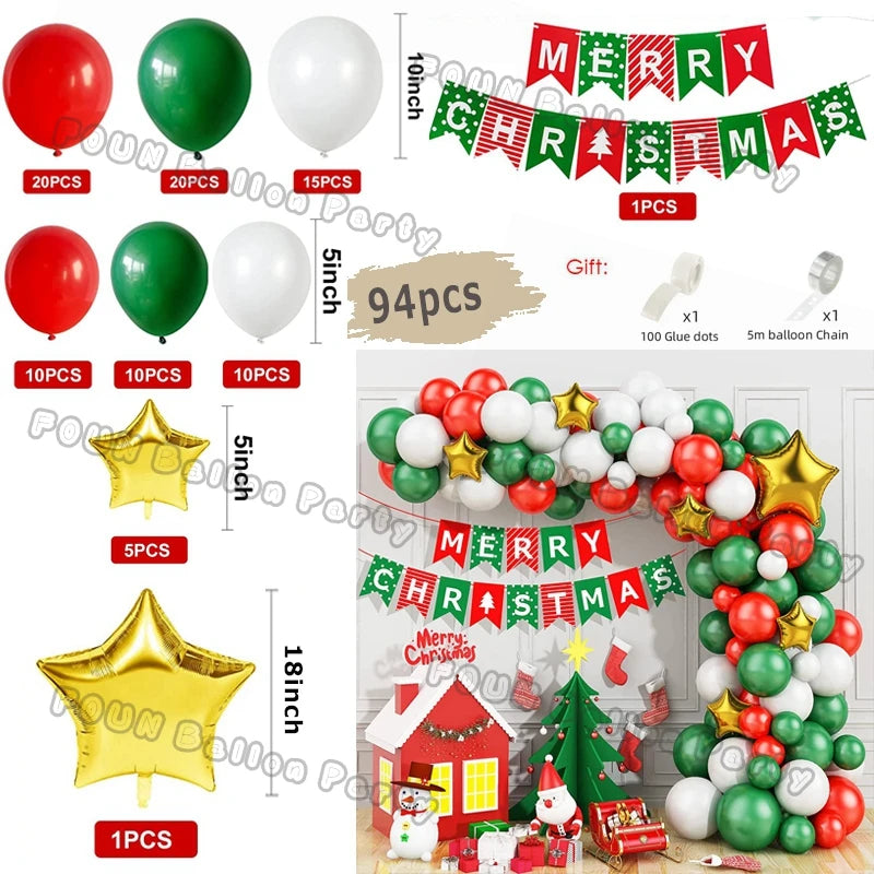 Christmas Balloon Garland Arch Kit — Holiday Party Decor