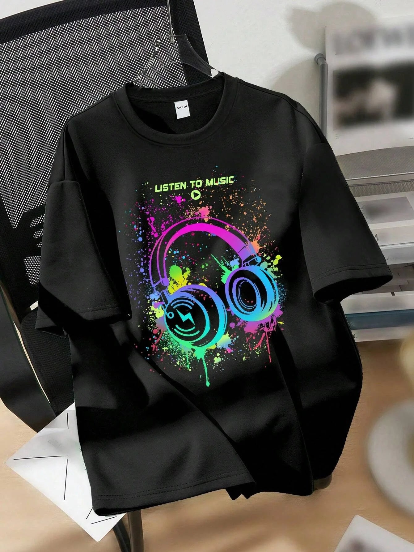 Fashion Five Pointed Star Pattern Cotton Tshirt Summer Round Neck Short Sleeve ForWomen Casual Korean Solid Color Streetwear Top