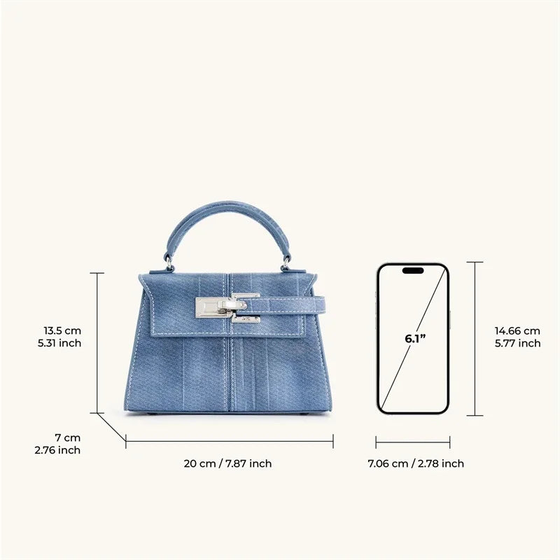 JW PEI Women's Handbag Elise Designer Fashion 2025 New jeans Blue Tote Bag Small Square Crossbody Bag Premium Women Bag