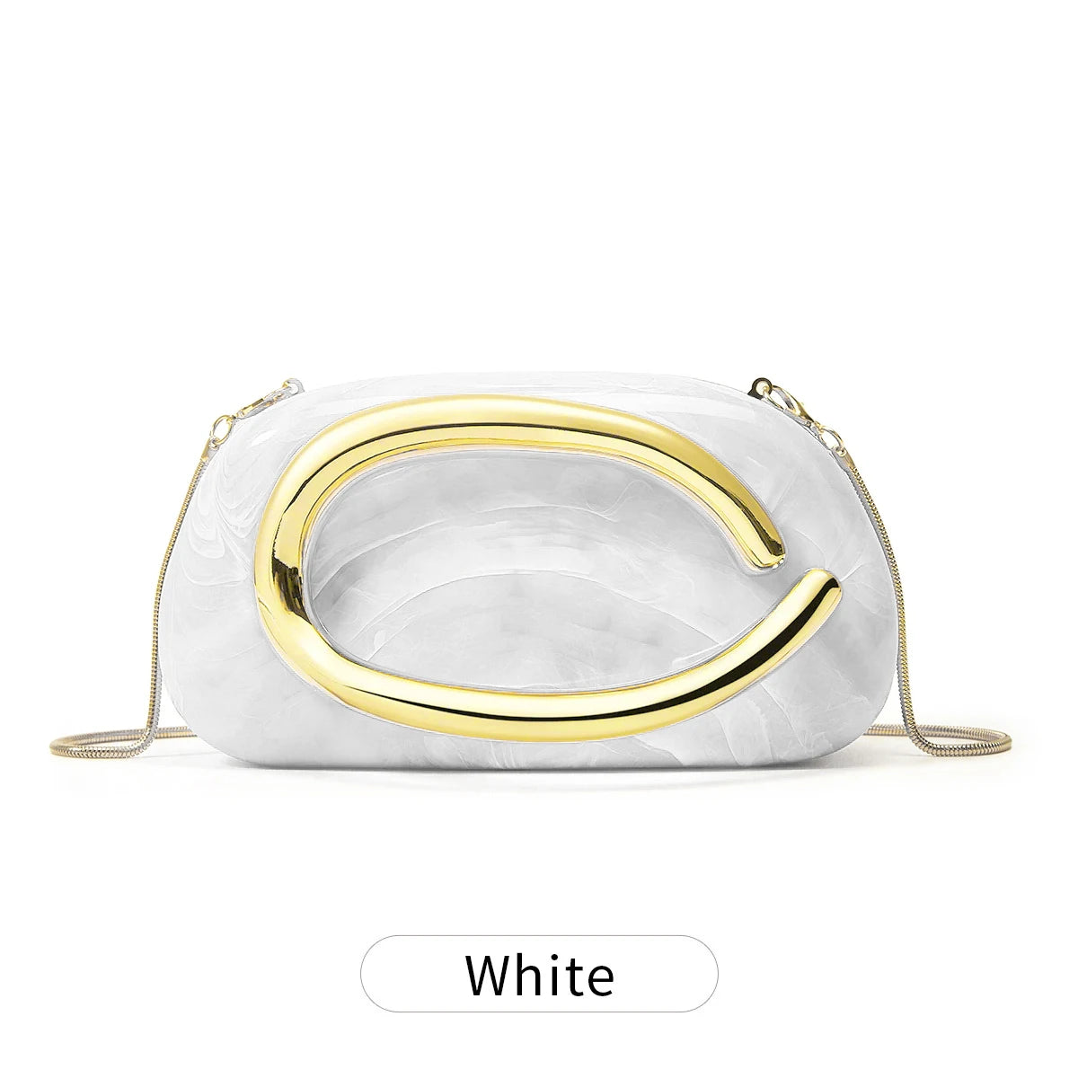 Women's Sealed Box Shaped Acrylic Clutch Fashion Dinner Wedding Party Handbag Elegant Luxury Designer Crossbody Shoulder Bag