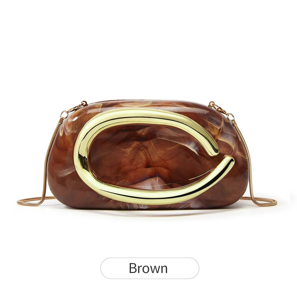 Women's Sealed Box Shaped Acrylic Clutch Fashion Dinner Wedding Party Handbag Elegant Luxury Designer Crossbody Shoulder Bag