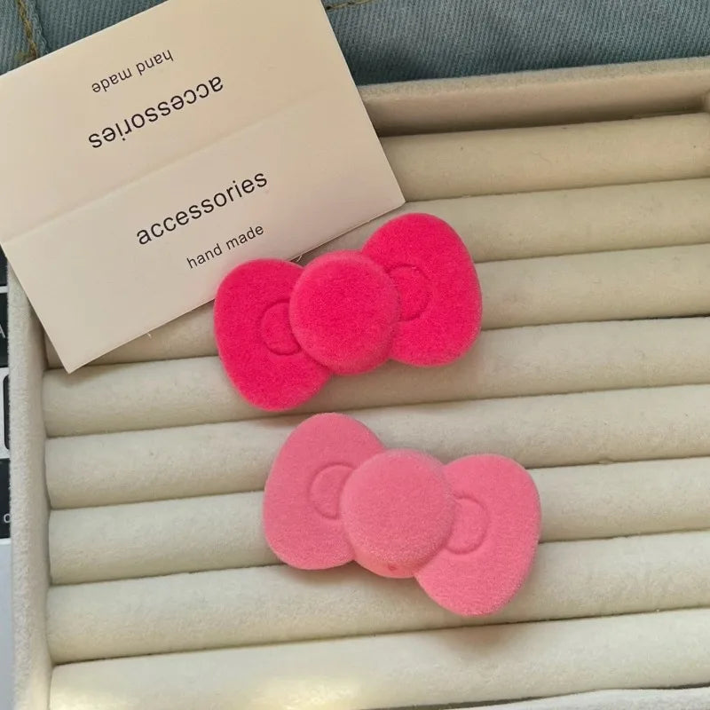 2pcs Sweet Pink Bow Star Hairpin for Girls Women Y2k Korean Style Heart Hair Clip Barrette Side Clip Headwear Hair Accessories