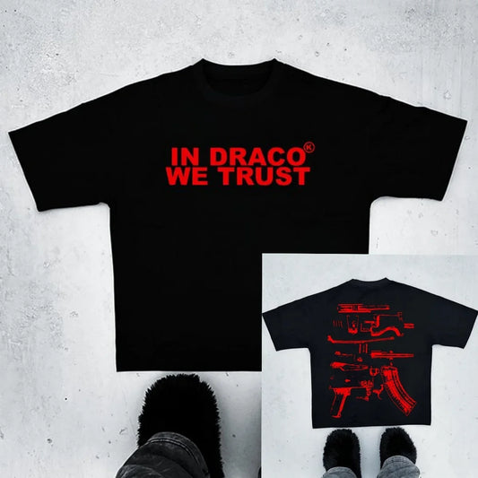 Sopula Vintage in Draco We Trust Graphic Cotton T-Shirt Harajuku Oversized T Shirt Graphic T Shirts Men Clothing