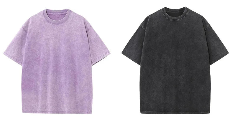 Hip Hop t shirt Men fashion Cotton Harajuku Multicolors Oversized Washed T-shirt women Unisex Summer Retro Short Sleeve Tee top
