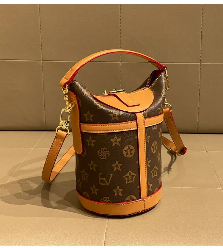Light luxury brand women's bag bucket bag 2024 new high-end feeling autumn and winter fashion explosive handbag crossbody bag