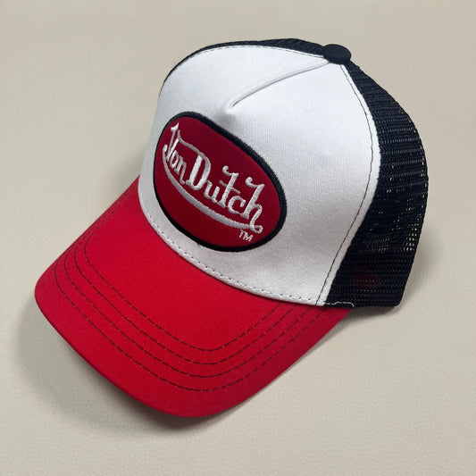 Casual fashion VON Baseball Cap Breathable shade Alphabet embroidery Sunblock Mesh Embroidered DUTCH Trucker Hat