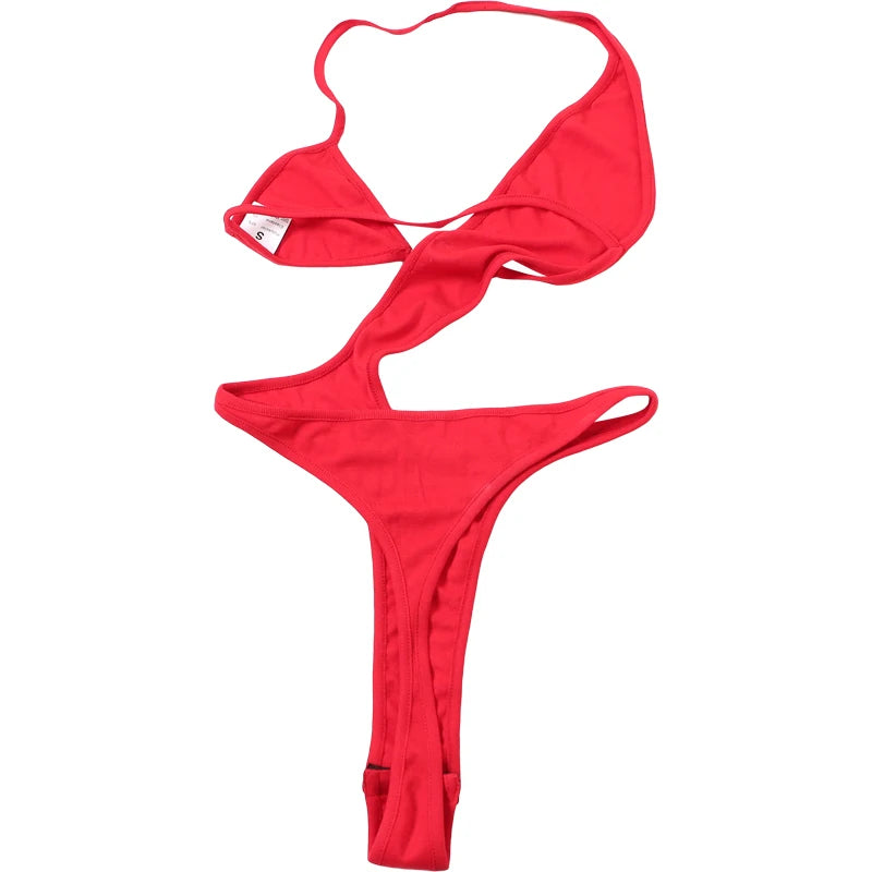 Weird Puss Sexy Bodysuit Women Asymmetry Halter Letter Chain Backless Waistless Hottie Skinny Stretch Street Clubwear Body Tops