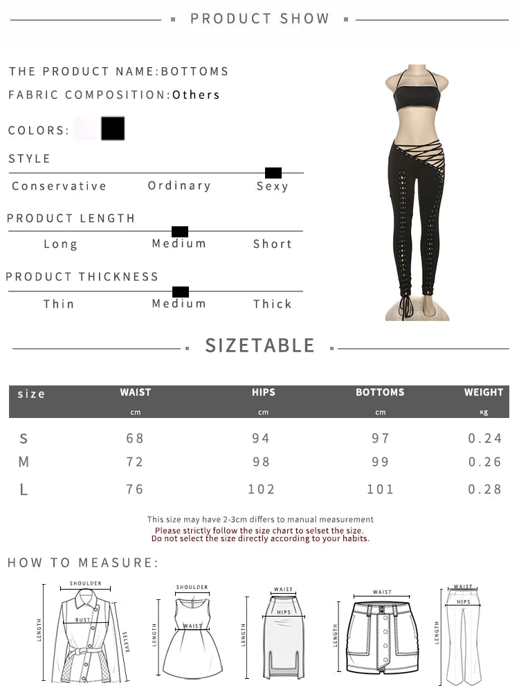 Halter Camisole & Shirring Hollow Pants Set — Women's Clubwear