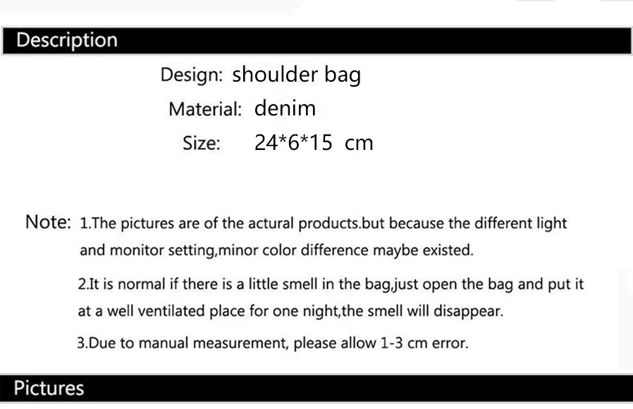 Fashion Women's Handbags Denim Stars Pattern Cool Girls Underarm Bag Female Small Shoulder Hobo Bags Chain Tote Bag