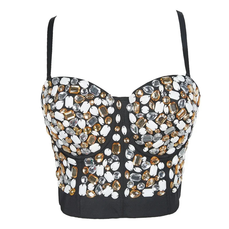 Bling Rhinestone Corset, Luxury Woman Clothes