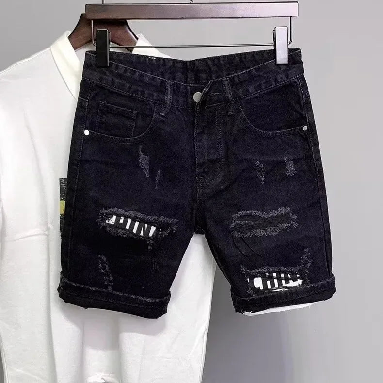 Trendy Versatile Straight-Leg Jeans For Men Summer American Style Vintage Trousers With Five-Pocket Design And Breaker Details