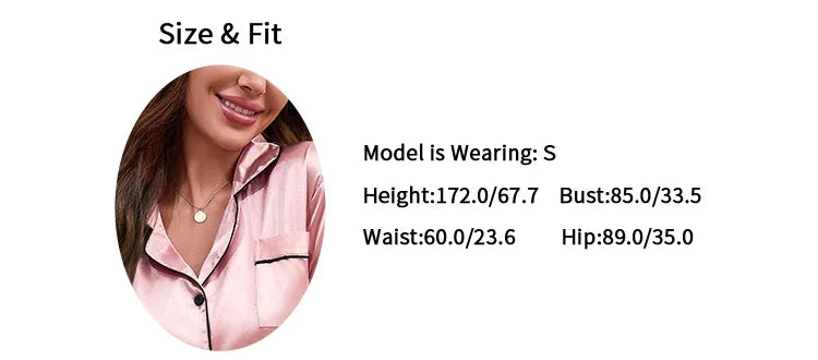 Autumn Satin Women‘s Pajamas Set Notched Collar Top & Wide Leg Long Pants 2 Pieces Sleepwear Female Loungewear Like Leisure Suit