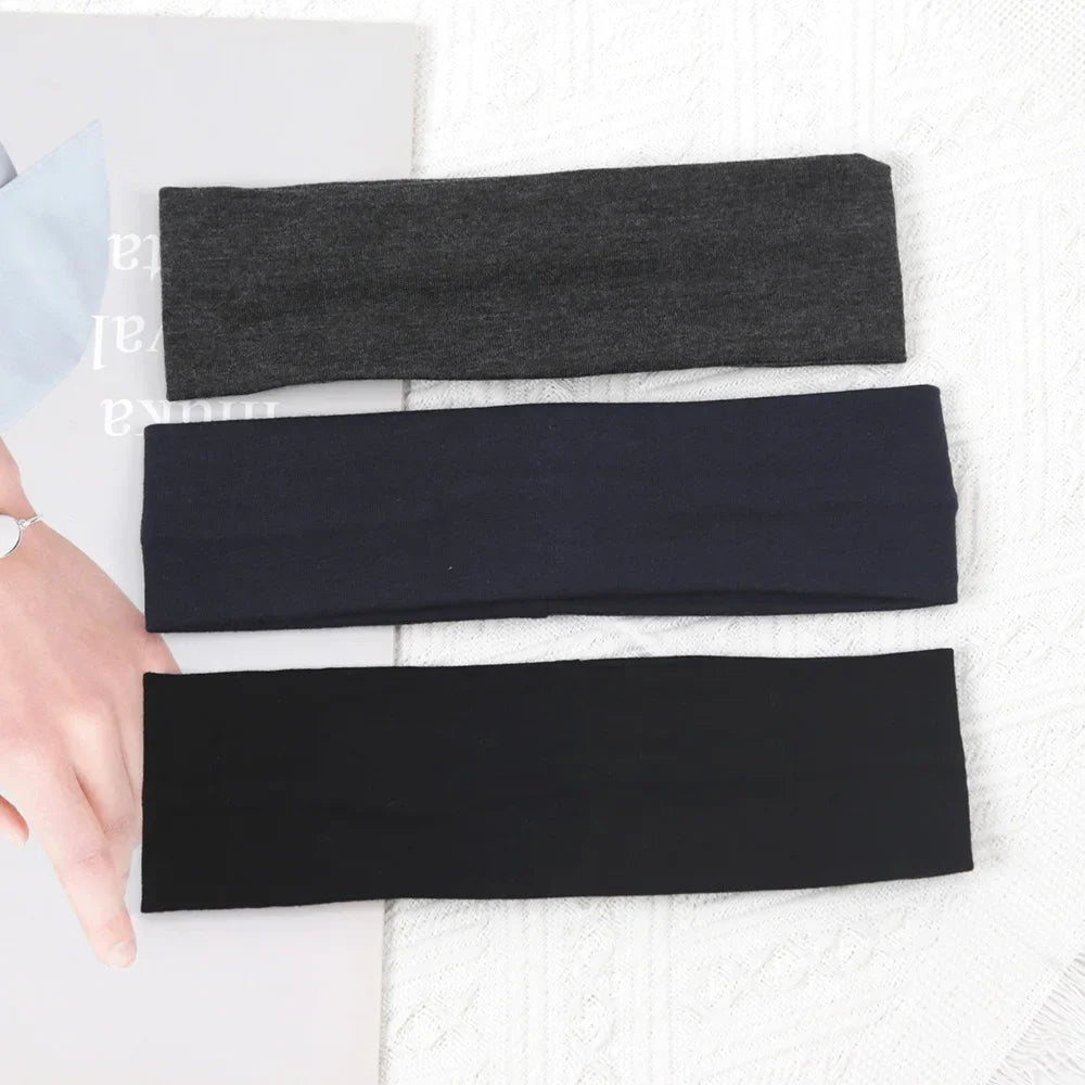 3pcs Elastic Solid Color Hair Bands for Women and Men Hairband Running Fitness Sports Yoga Headbands Girls Head Band Accessories