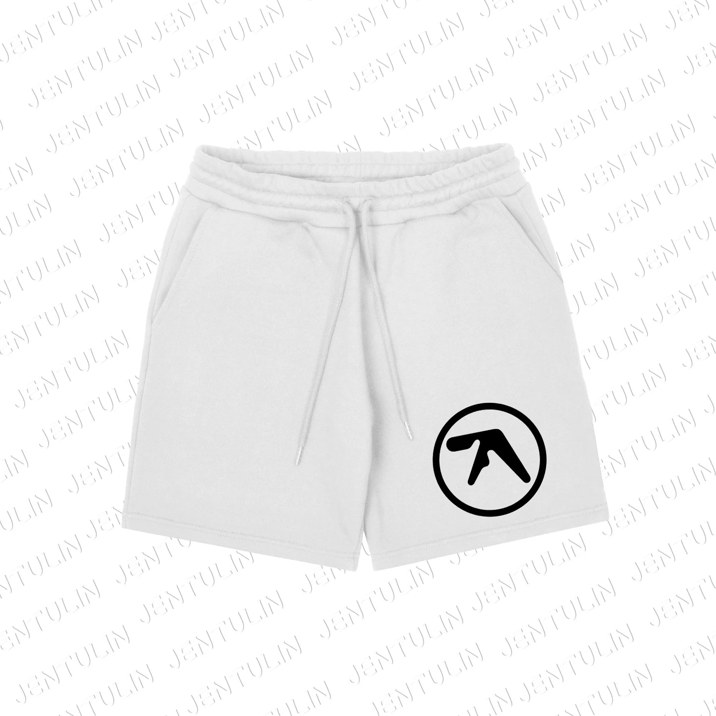 Punk Aphex Twin Print Shorts Oversize Hip Hop Men Streetwear Harajuku Clothes Goth Rock Kpop Drawstring Shorts Y2k Korean Unisex