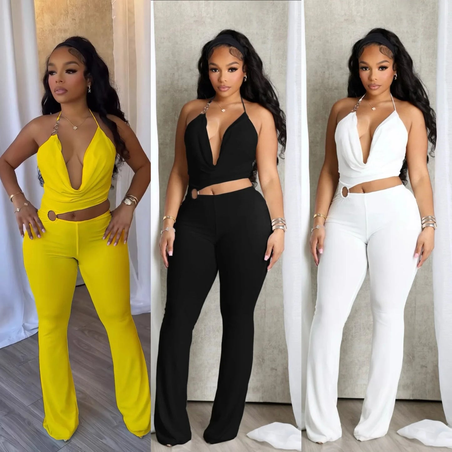 HLJ&GG Y2k Sexy Bodycon Jumpsuit for ladies Halter Sleeveless Backless Hollow Out Rompers, Streetwear Overalls 2025 Summer