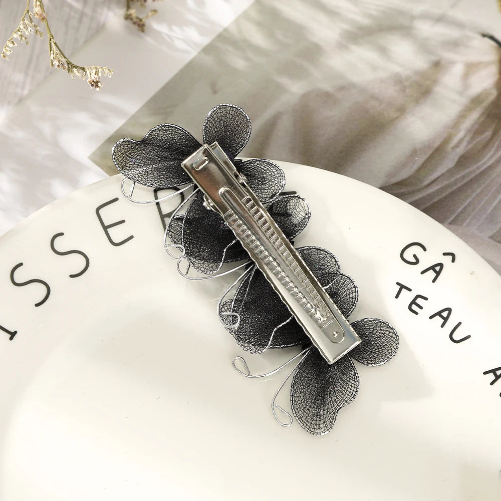 Butterfly Hairpins New Korean Yarn Elegant Metal Tassel Long Hair Clips For Women Hanfu Antique Party Hair Accessories