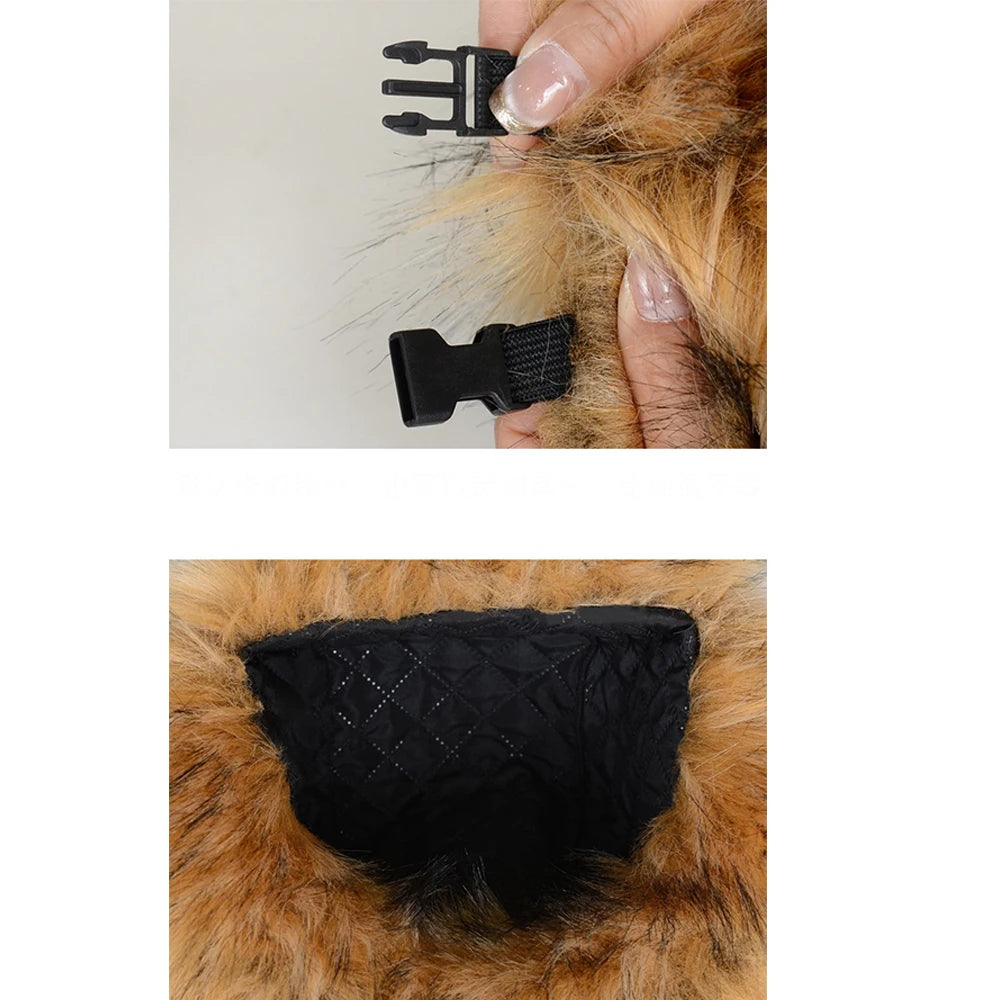 Lei Feng hat winter imitation fox fur thick warm baotou hat outdoor cold-proof ear protection pilot hat cycling hat