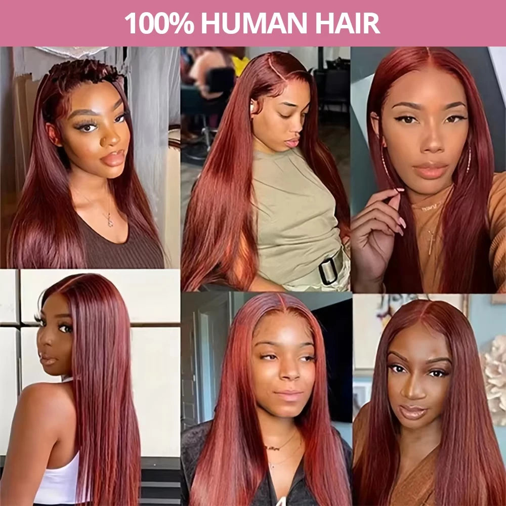 Bone Straight Chocolate Brown Lace Front Human Hair Wigs For Women Pre Plucked 13x4 13x6 Hd Transparent Colored Lace Frontal Wig