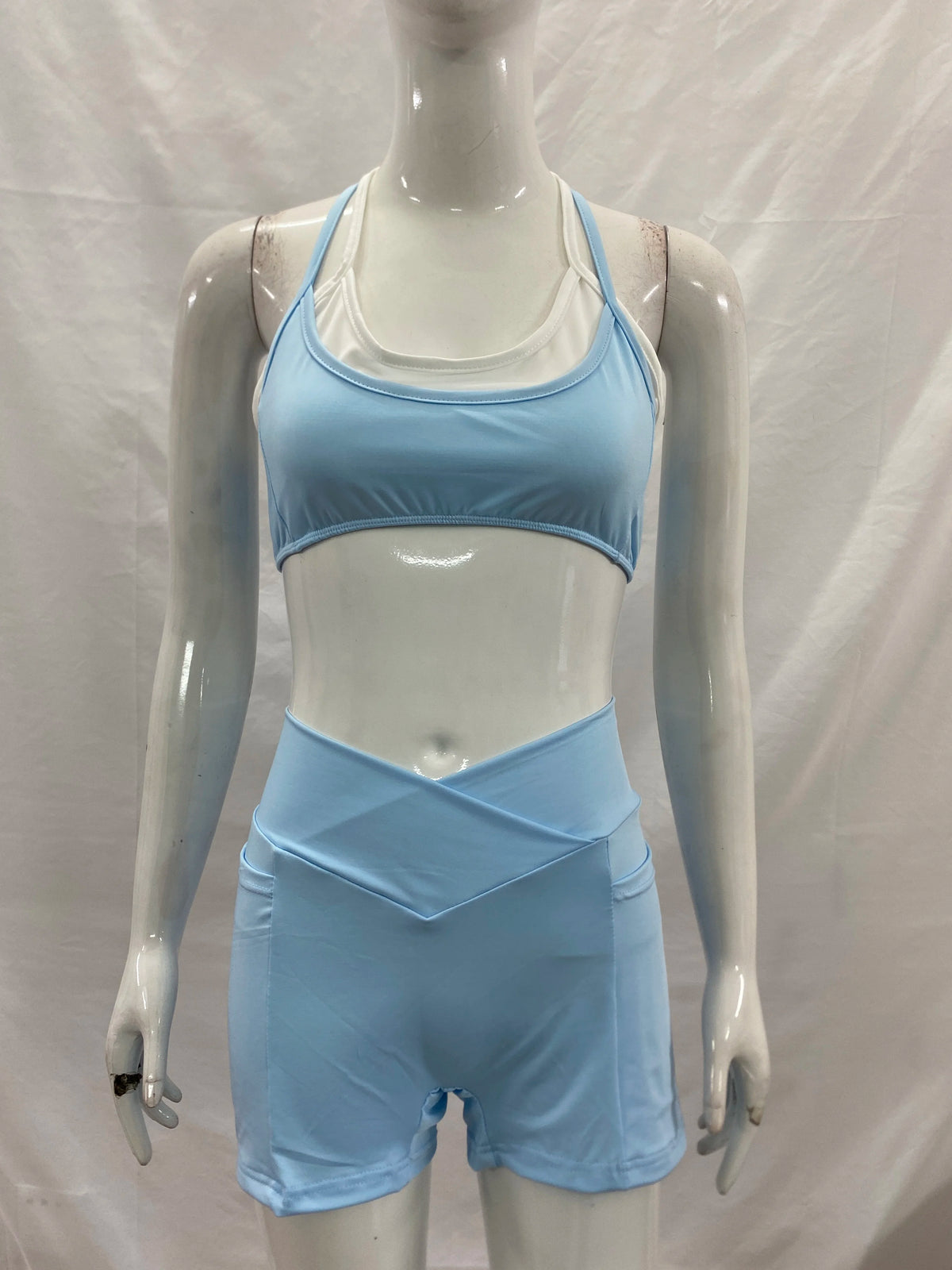 Y2k Summer Dopamine Sexy Hot Girl Beach Strap Tank Top American Super Shorts Two Piece Set