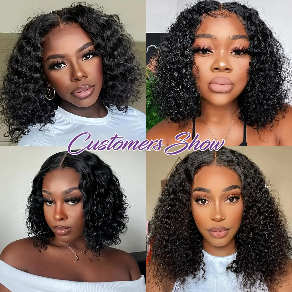 No Glue Deep Wave Lace Frontal Wigs For Women 13x4 7x5 Glueless Bob Wig Curly Human Hair Wigs 250 Density Ready to Wear