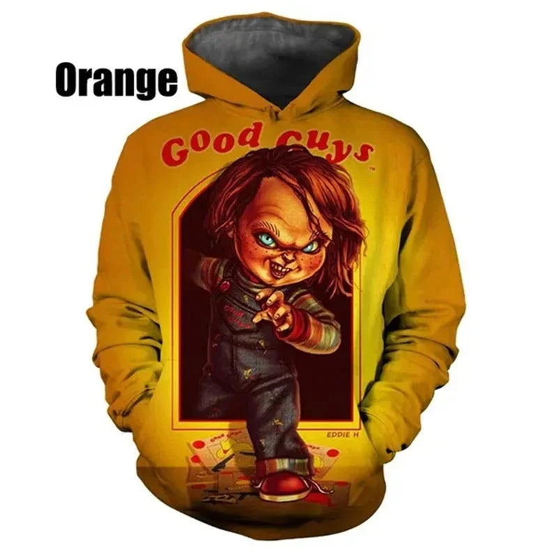 Chucky Doll Horror Child's Play Hoodie Men Clothing 3D Printed New in Hoodies Women Harajuku Fashion y2k Pullovers Hooded Hoody