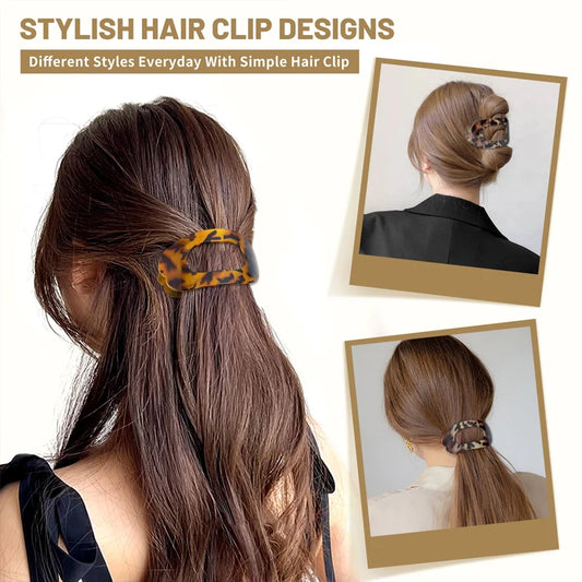 Newest Korean Acetic Acid Hair Clip Hair Accessories Women's Spoon Clip Spring Clip Leopard Hair Clip Top Clip Simple Headpiece