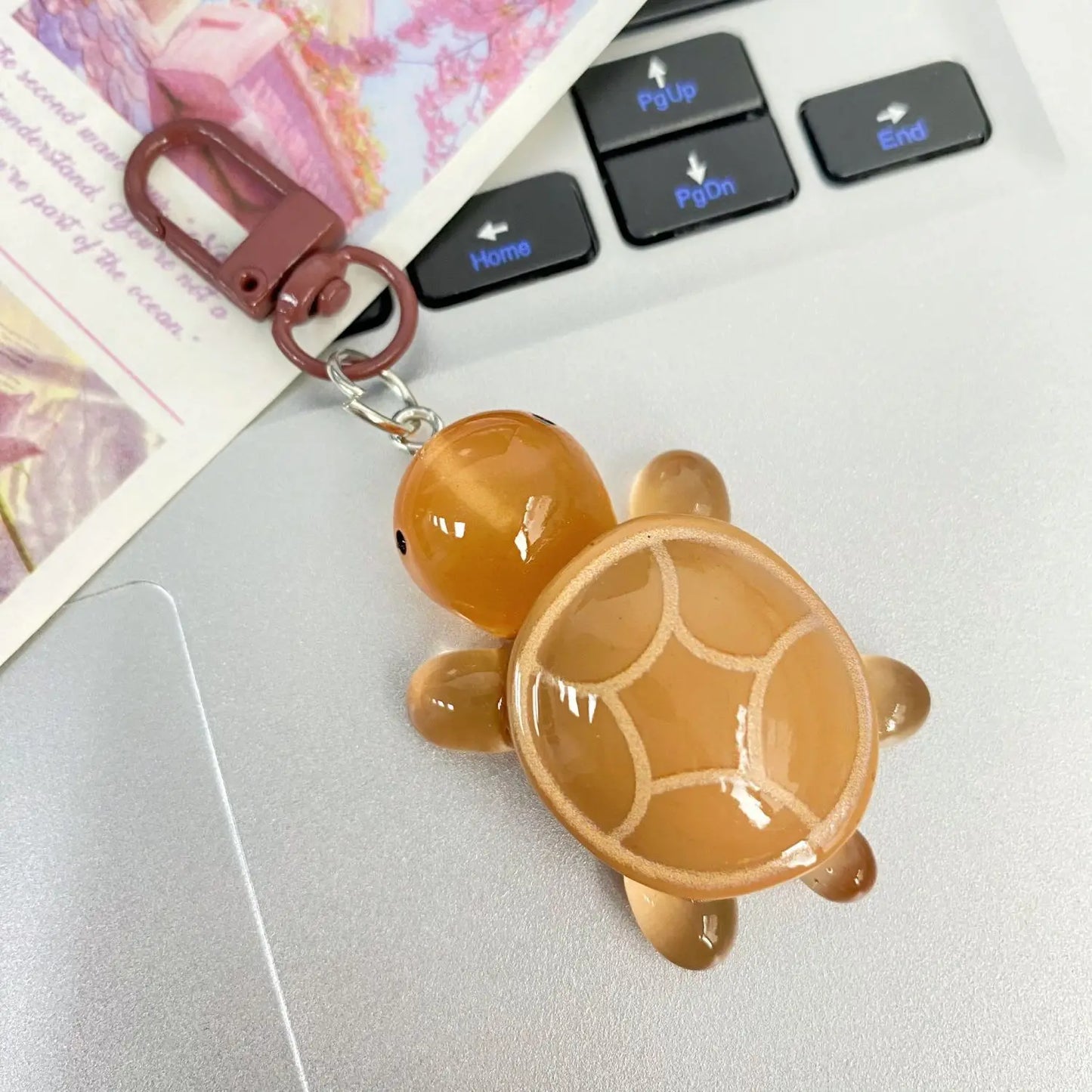 20PC Glow in The Dark Turtle Keychain for Women Bag Pendant Cute Luminous Tortoise Key Chains Animal Keyring Girl Friend DIYGift
