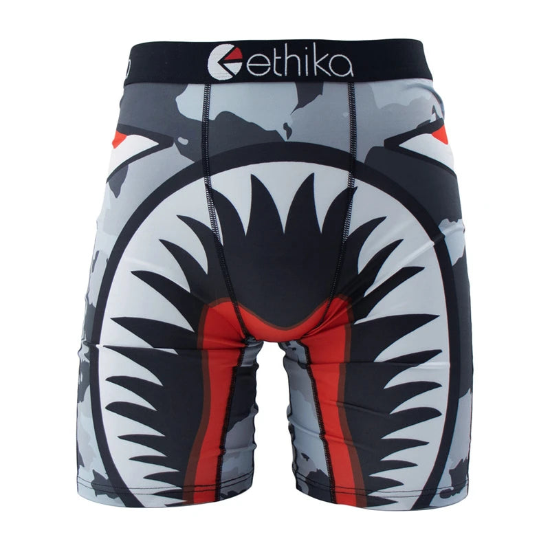 ETHIKA 1Pcs Sexy Men Underwear Boxers Breathable Man Swimming Underpants Plus Size S-3XL Mens Panties Trunks Men's Boxer Briefs