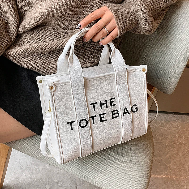 The Tote Bag For Women Crossbody Female Handbag New Solid Words Lette Leisure Large Bag,Luxury Fashion Bag,designer Bag for PU